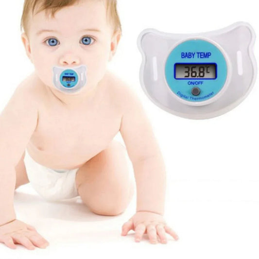 Infant Digital Pacifier Thermometer with LCD Screen Fast Oral Temperature Reading for Newborns and Toddlers Home and Travel Use