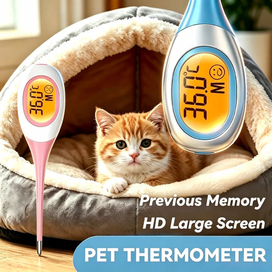 AiQUE Pet Thermometer Large Digital Display Fast Read Dog Cat Electronic Thermometer Animals Medical Equipment Veterinary Tool